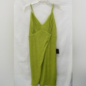 Lulus summer green xl stretch backless dress nwt